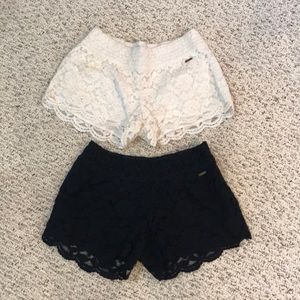 Hollister lace shorts